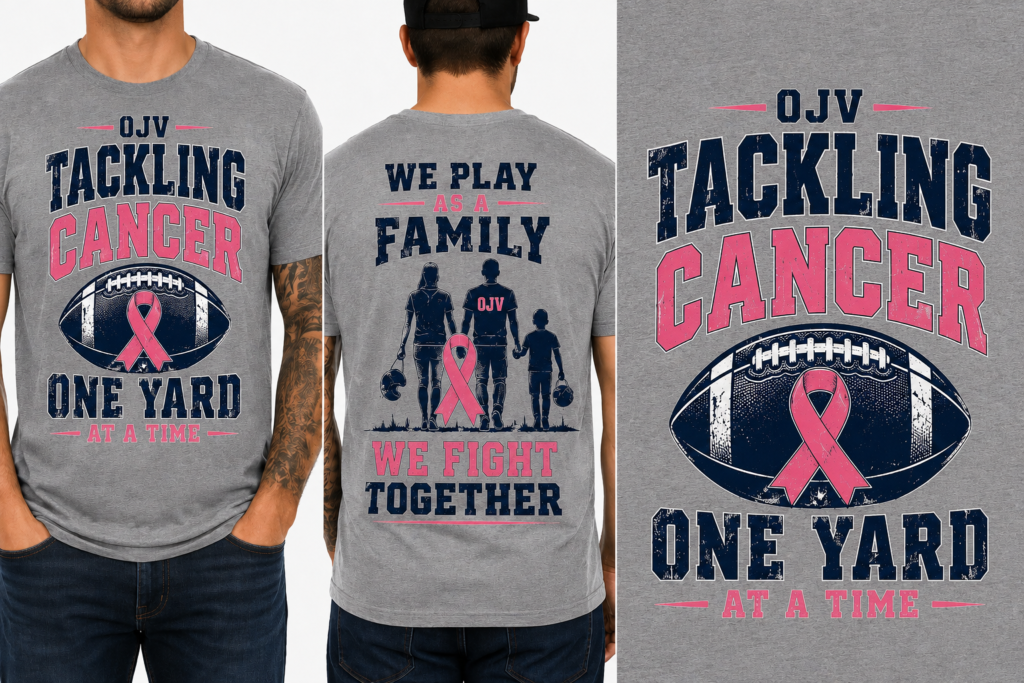 Tackling Cancer One Yard at a Time T-shirt